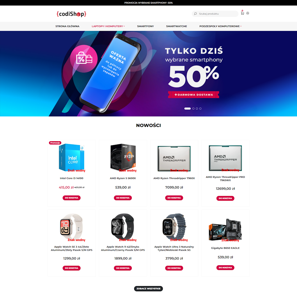 Sklep internetowy codiShop